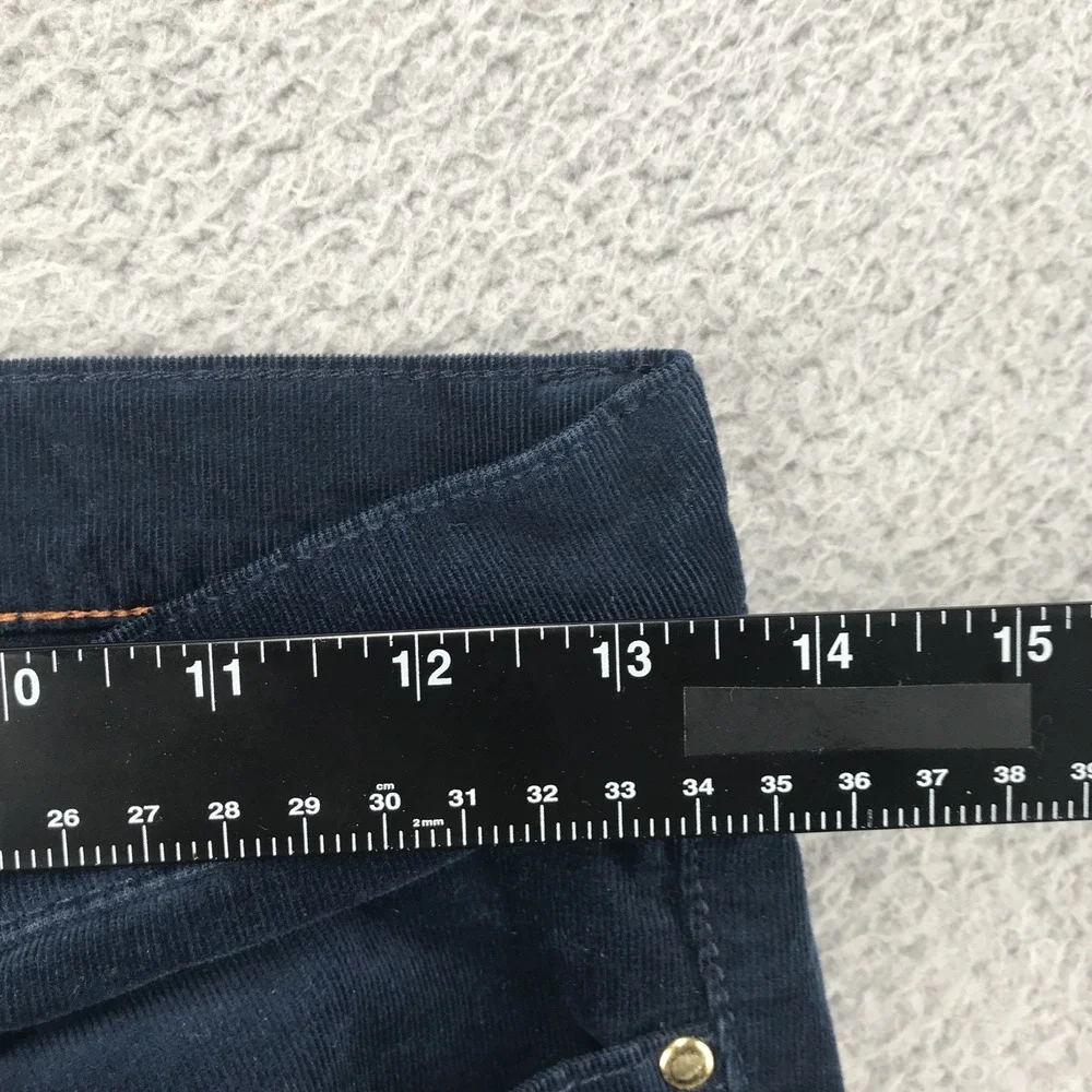 Tory Burch Pants Womens 26 Navy Blue Bootcut Corduroy Low Rise 33 Inseam Pockets